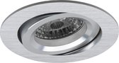 Spot Armatuur GU10 - Pragmi Aerony Pro - Inbouw Rond - Mat Zilver - Aluminium - Kantelbaar - Ø82mm - BSE