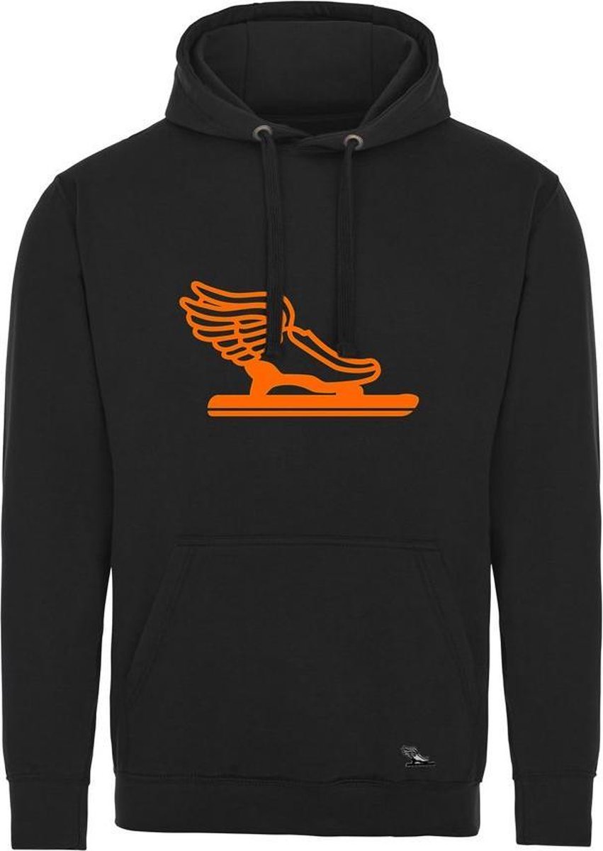 Schaatsen hoodie Zwart Fluo Oranje