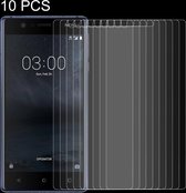 10 STUKS voor Nokia 3 0,26 mm 9 H Oppervlaktehardheid Explosieveilig Niet-volledig scherm Gehard glas Schermfilm