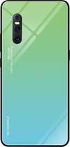 Voor VIVO X27 Gradient Color Glass Case (Sky Blue)