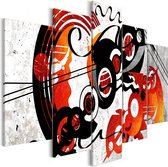 Schilderijen Op Canvas - Schilderij - Music Creations (5 Parts) Wide 100x50 - Artgeist Schilderij