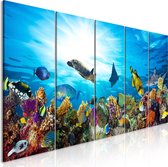 Schilderijen Op Canvas - Schilderij - Coral Reef (5 Parts) Narrow 225x90 - Artgeist Schilderij