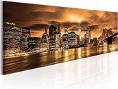 Schilderijen Op Canvas - Schilderij - City of the Setting Sun 135x45 - Artgeist Schilderij