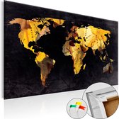 Schilderijen Op Canvas - Afbeelding op kurk - If the World were a desert... [Cork Map] 120x80 - Artgeist Schilderij