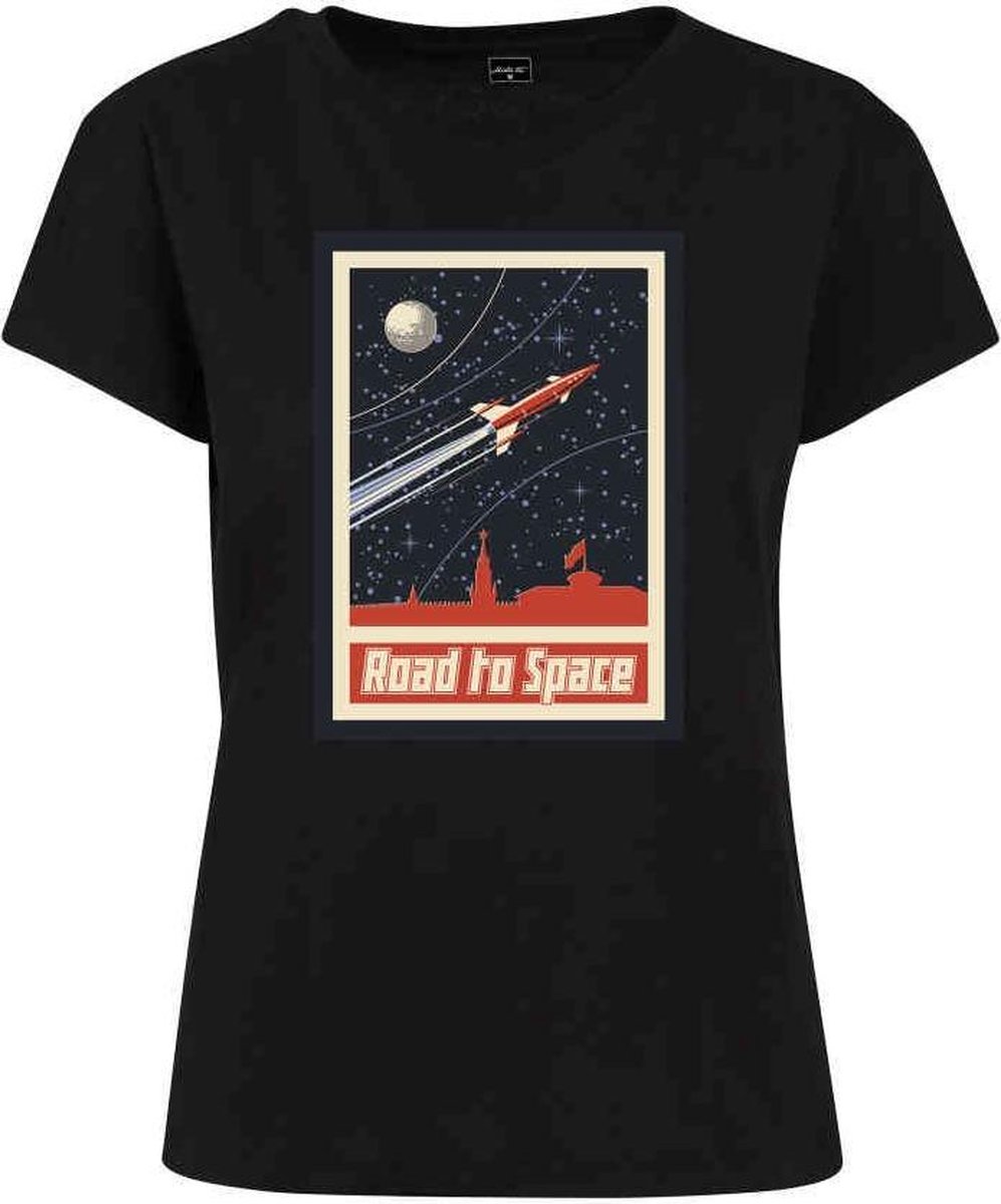 Mister Tee Road To Space Box Dames T-shirt M Zwart