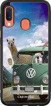 Samsung A20e hoesje - Lama adventure | Samsung Galaxy A20e case | Hardcase backcover zwart