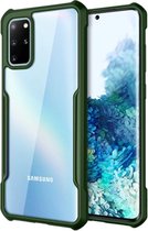 geschikt voor Samsung Galaxy A51 Bumper case - groen + glazen screen protector