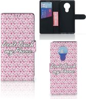 Bookcase Nokia 5.3 Hoesje Flowers Pink DTMP
