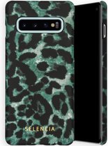 Selencia Maya Fashion Backcover Samsung Galaxy S10 hoesje - Green Panther