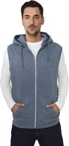 Urban Classics Vest met capuchon -M- Melange Blauw