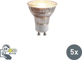 LUEDD Set van 5 GU10 LED lampen 3-staps dimbaar in Kelvin 5W