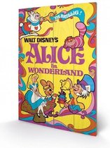 DISNEY - Printing on wood 40X59 - Alice in Wonderland 1974