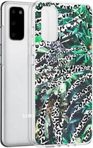 iMoshion Design voor de Samsung Galaxy S20 hoesje - Jungle - Wit / Zwart / Groen