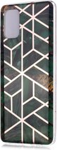 Samsung Galaxy A71 Hoesje - Marble Design - Emerald Green