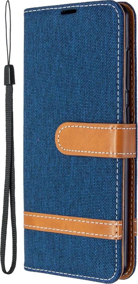 Coverup Denim Book Case - Geschikt voor Samsung Galaxy A41 Hoesje - Blauw