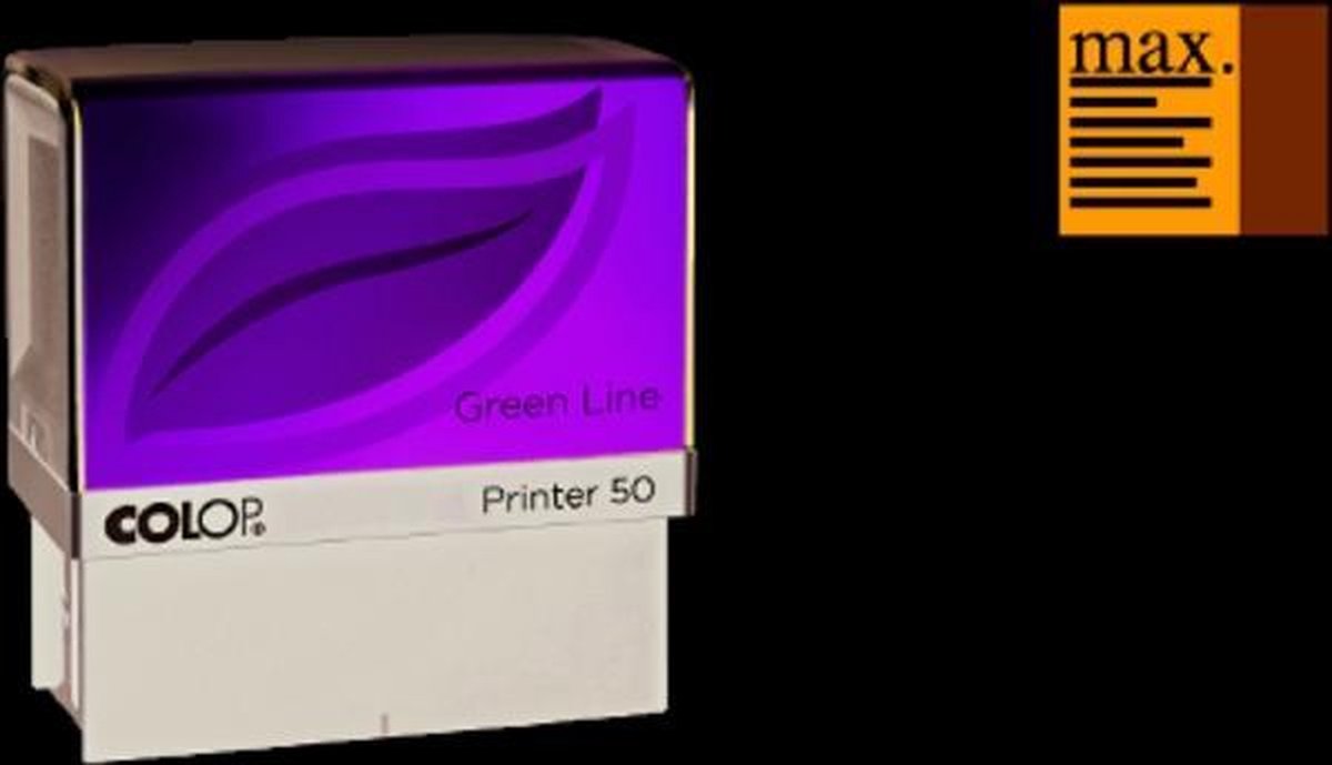 Tekststempel Colop 50 green line personaliseerbaar 7regels 69x30mm