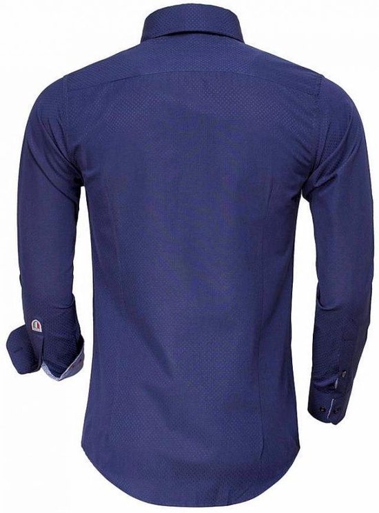 verwerken stil Geneigd zijn Arya Boy Italiaans Overhemd Gewerkt Blauw 85262 | bol.com