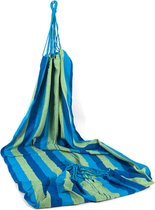 4Goodz Katoenen eenpersoons Hangmat 270x80 cm blauw