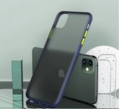 verharde bumper case geschikt voor Apple iPhone 11 - blauw met Privacy Glas