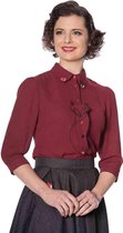 Dancing Days Blouse -M- FOXY Bordeaux rood