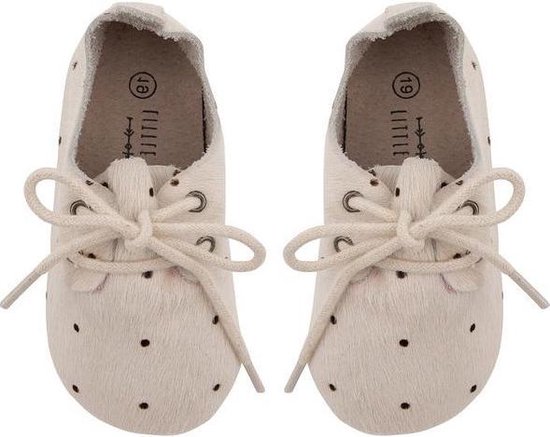 Little Indians Babyschoenen Oxford Dot Meisjes Leer Beige Maat 15 bol