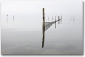 MN Collections - Schilderij - Seascape Photography. - Zwart, Wit En Grijs - 75 X 50 Cm