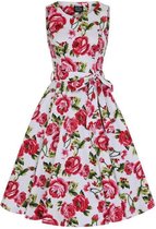 Sweet Rose Dress White . Jurk - Vrouwen Jurk - Dames Jurk