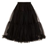 Polly Petticoat Black Long in Swing Vintage Jaren 50 Stijl