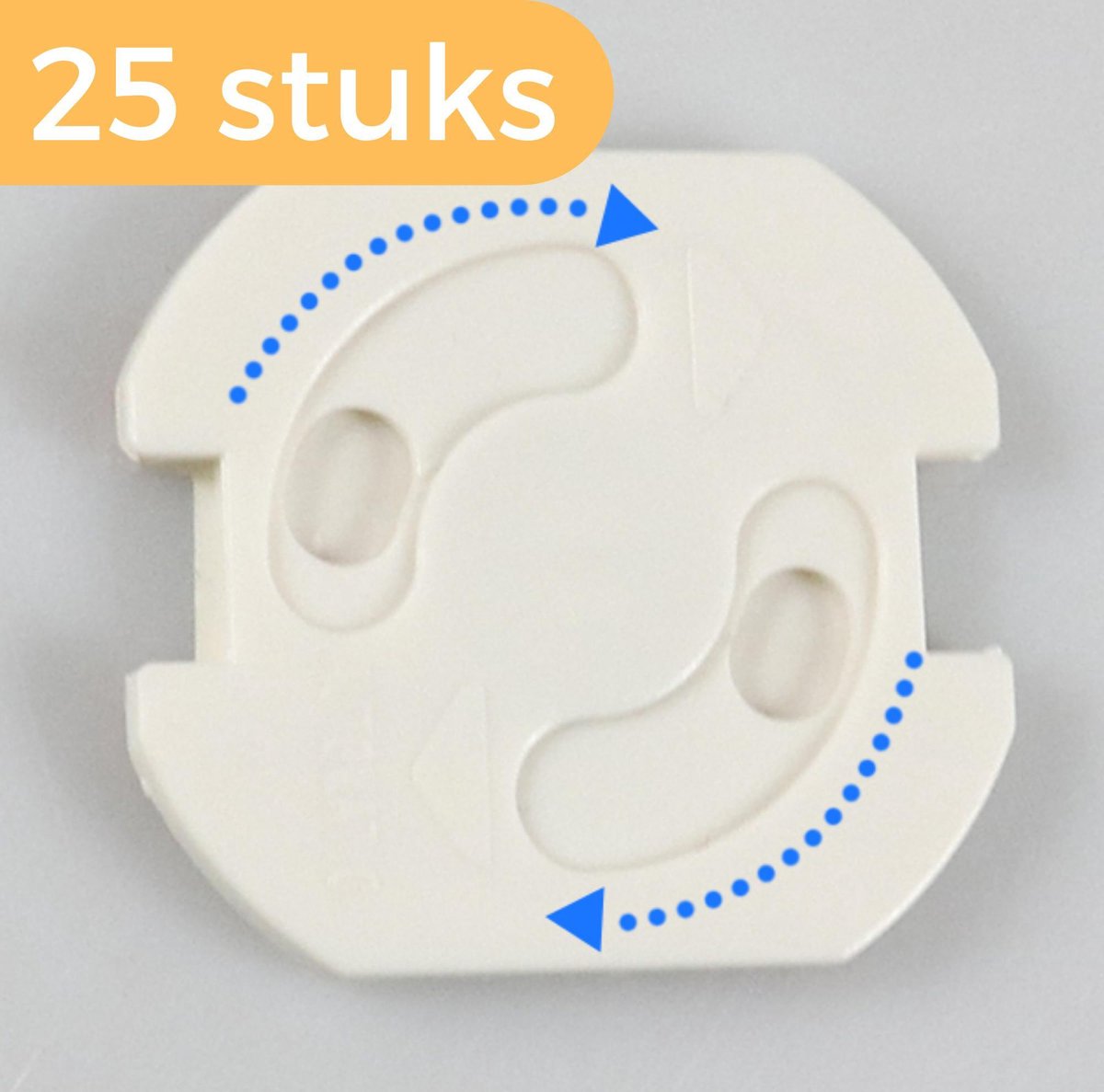 25x Zelfklevende Stopcontact Beveiliging Beschermers - Kind Peuter Baby Stopcontactbeveiliging - Wit - Pless®
