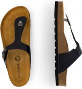 Travelin' Calp - Leren Heren Slippers - Sandalen - Donkerblauw - Maat 46