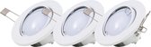 Briloner Leuchten FIT Inbouwspot - set van 3 - LED - GU10 - Warm wit - Ø86 mm - Wit