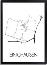 DesignClaud Einighausen Plattegrond poster A2 + Fotolijst zwart