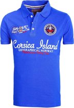 Geographical Norway Polo Shirt Kobalt Corsica Island Kulampo - S