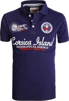 Geographical Norway Polo Shirt Blauw Corsica Island Kulampo - M