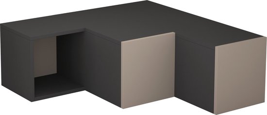 Compact Meuble TV | 100 % MÉLAMINE | Anthracite, Marron clair - Asir Group - Armoires de salon - Anthracite - Mélamine - Armoires de salon