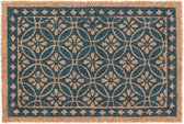 deurmat floraal - 60 x 40 cm - kokos - antislip - binnen - buiten - bloemenpatroon