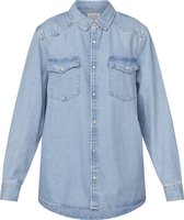 SISTERS POINT Osa-sh Dames Blouse - L. blue wash - Maat L