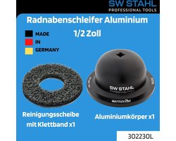 SW-Stahl 302230L aluminium wielnaafslijper Racing Experience I Made in Germany I opzetstuk voor slagmoersleutel I wielnaafreiniger I multitool slijpopzetstuk