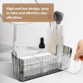 Make-up make-up organizer opbergbox afneembare cosmetica-organizer acryl cosmeticakwast make-up box opslag stapelbare cosmetica huidverzorging organizer voor accessoires sieraden (grijs)