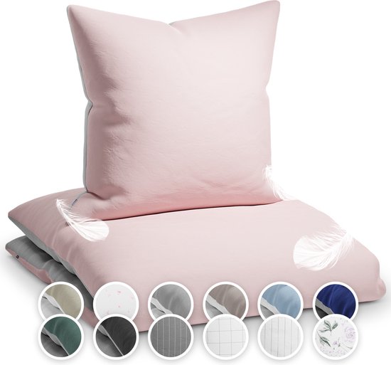 Sleepwise Soft Wonder-Edition literie 135x200 cm gris clair / rose