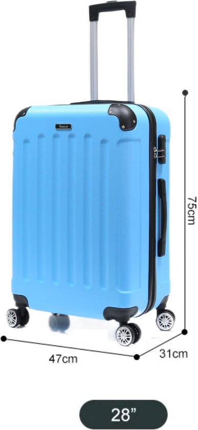 Koffer Traveleo Babij ABS01 Skyblue maat XL