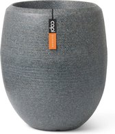 Capi Europe - Vaas elegant deluxe Granite - 63x75 - Antraciet - Bloempot Voor binnen en buiten - Beschikbaar in XL formaten - Breukbestendig - 100% Recyclebaar - Levenslang garantie - NATS8072