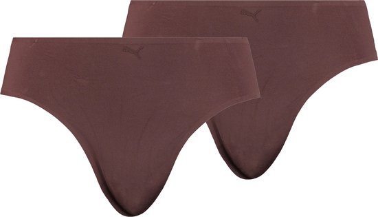 PUMA BRIEF - 2 pièces - Sous-vêtements Femme - Taille Taille Unique - Slips - Sous-vêtements Femme - Bordeaux