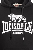 Lonsdale Hoodie Fremington Kapuzensweatshirt schmale Passform Black/White-XXL