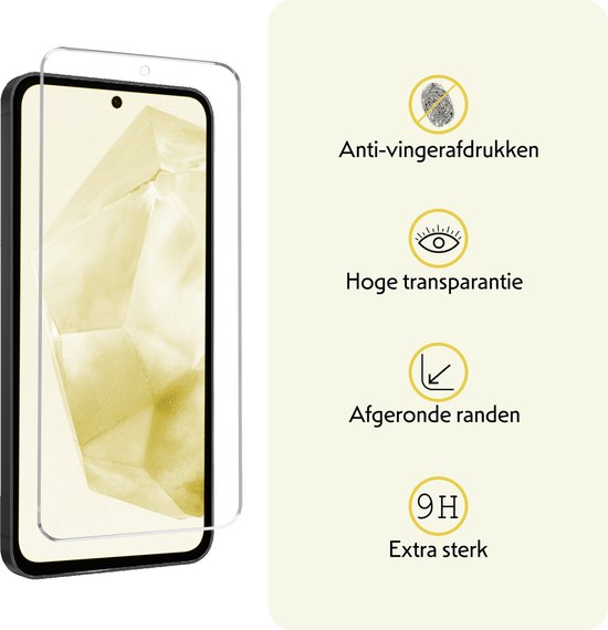 Coque pour Samsung A35 Coque en Siliconen avec Protecteur d'écran - Coque pour Samsung Galaxy A35 5G Coque en Siliconen - Vert