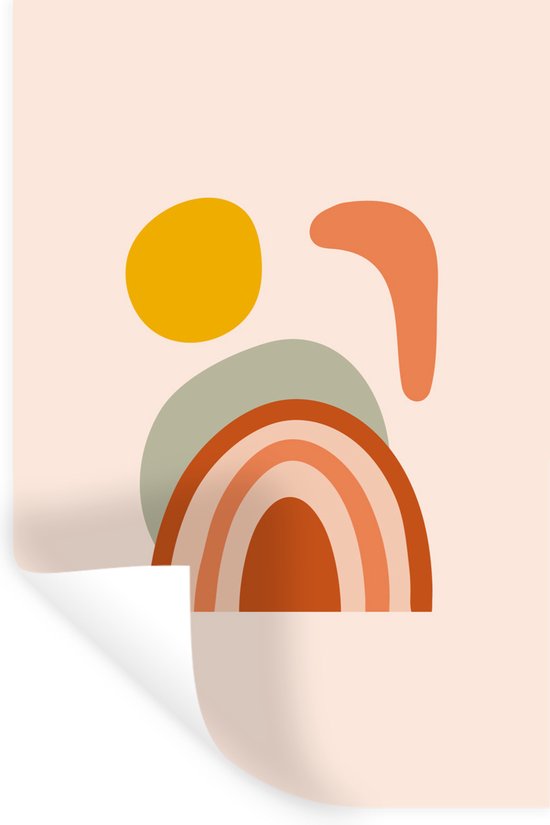 Stickers muraux - Soleil - Pastel - Été - 40x60 cm - Film adhésif