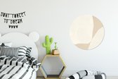 WallCircle - Wandcirkel ⌀ 60 - Beige - Abstract - Modern - Ronde schilderijen woonkamer - Wandbord rond - Muurdecoratie cirkel - Kamer decoratie binnen - Wanddecoratie muurcirkel - Woonaccessoires