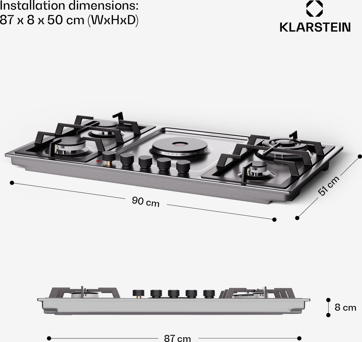 Zwarte Klarstein Gas kookplaten kopen? ✔️ Tot 15% korting