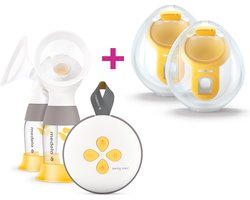 Medela Swing Maxi Borstkolf Set + 2 Stuks Hands-free Opvangcups | Dubbele Elektrische Borstkolf met 24 mm & 21 mm Borstschilden