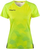 Craft Premier Fade Shirt Korte Mouw Dames - Fluogeel | Maat: XS